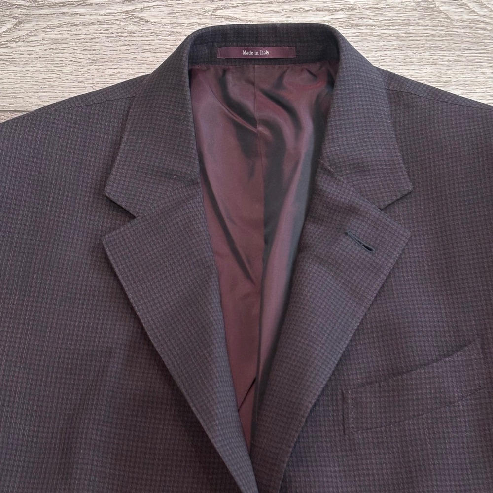 Ermenegildo Zegna Sport Coat Mens 52R Plum Wool Silk Milano Easy Blazer Italy